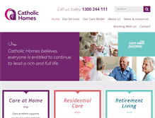 Tablet Screenshot of catholichomes.com